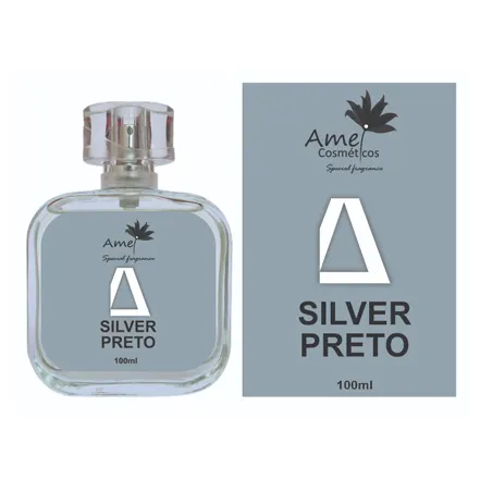 Perfume Amei Cosméticos Silver Preto 100ml